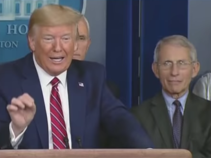 Trump Fauci video screenshot